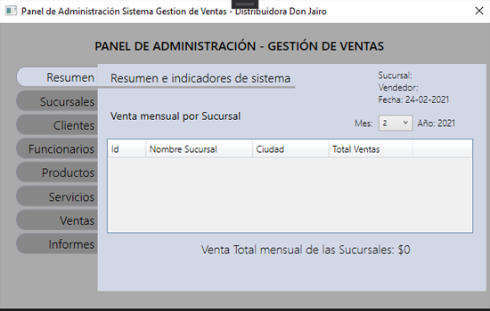 Registro de venta en locales - CRUD